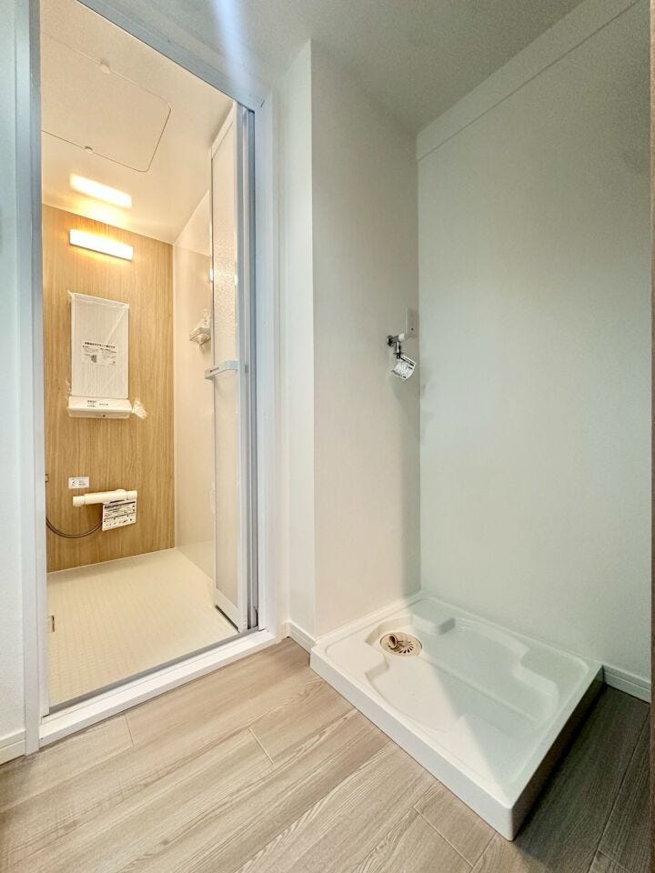 防水パン設置済