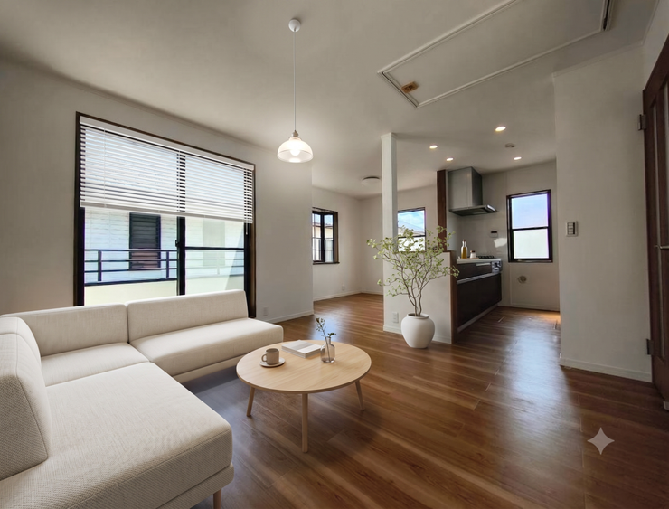 【Living】こちらの画像はAIによる家具イメージです。お部屋の雰囲気を感じてみてください♪