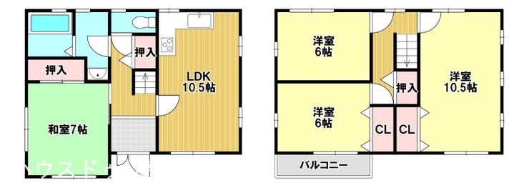 【間取り】
全居室二面採光で光と風を取り込み、心地よく過ごせる間取りです◎