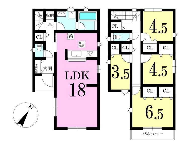 【間取り】
◎間取り図:2号棟