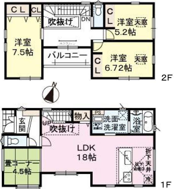 【間取り】
2号地