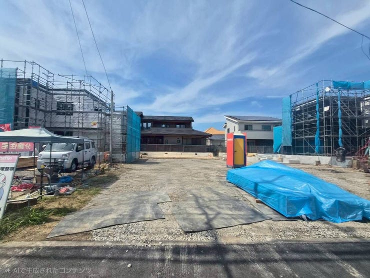 【外観】
2号地
間口からの2号地の写真です◎
2026年8月完成予定♪※同施工会社の完成物件で内覧可能です。