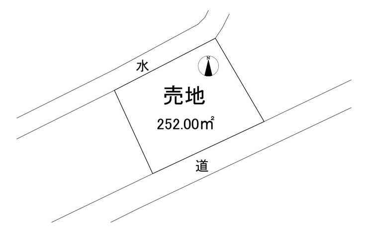 【区画図】
約76坪の土地です♪※地目:畑