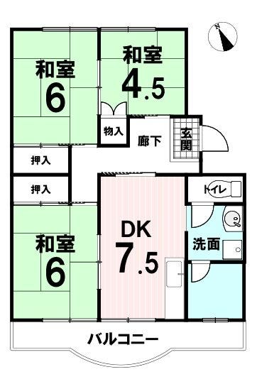 【間取り】
※間取図と現況が異なる場合は現況優先となります。