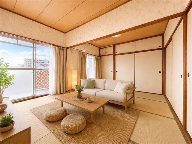 【和室】
※写真はイメージです。
実際の写真に家具や調度品をCG合成したものです。
(家具等は販売に含まれておりません。)