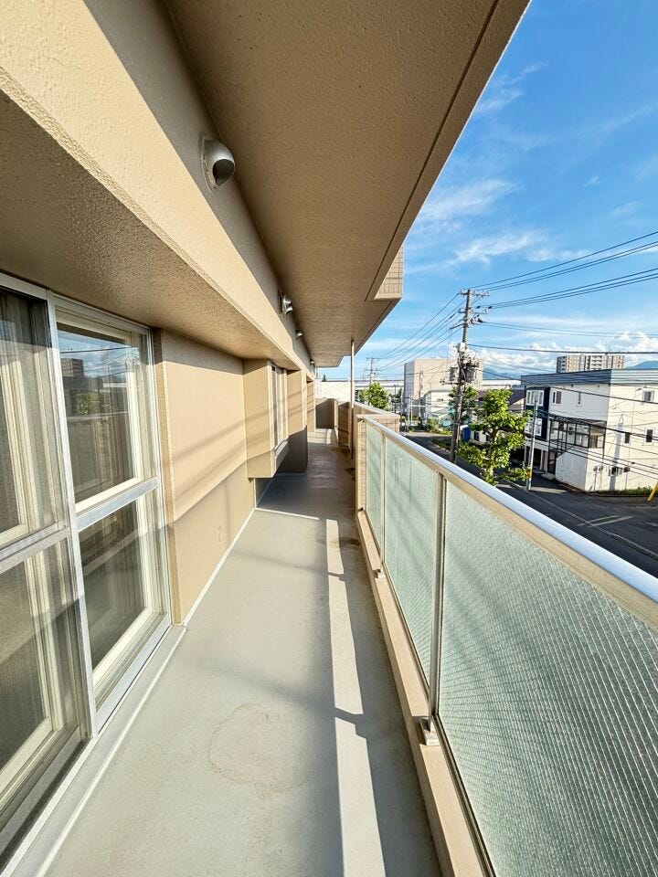 L字型のバルコニー
