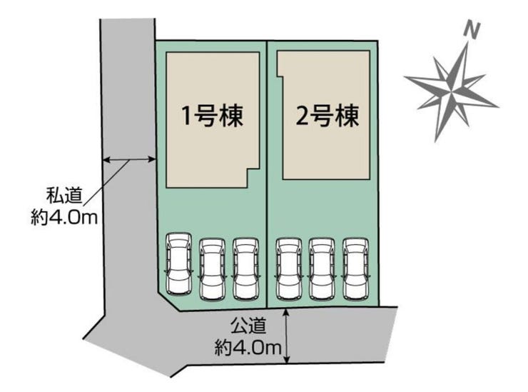 【区画図】
駐車3台可能♪