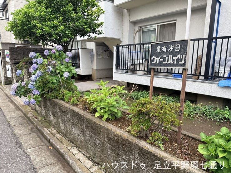 エントランスまわりは植栽が整い、やさしい緑に包まれた落ち着きある住環境が魅力です。