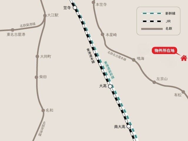 【名鉄名古屋本線/中京競馬場前駅まで車で6分】