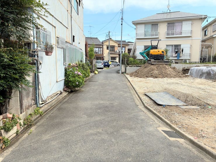 交通量の少ない道路です