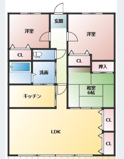 【間取り】
3LDKの間取りです