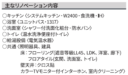 主なリノベーション内容