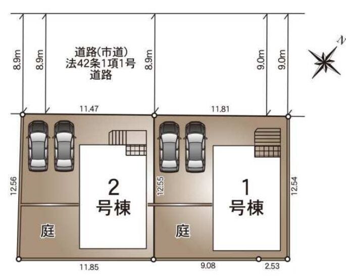 ■2号棟・車2台駐車可能■
