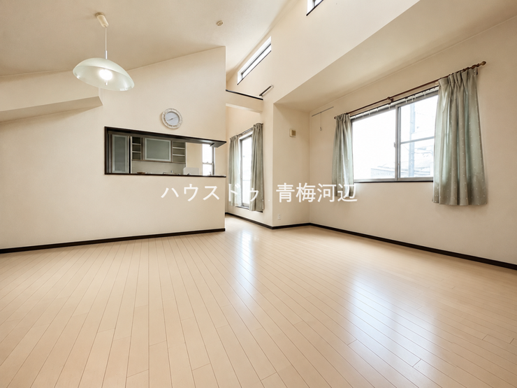 17.5帖リビング:ご家族で過ごす時間を大切にできる空間になりそうですね。※一部CG家具消し加工処理をしています。