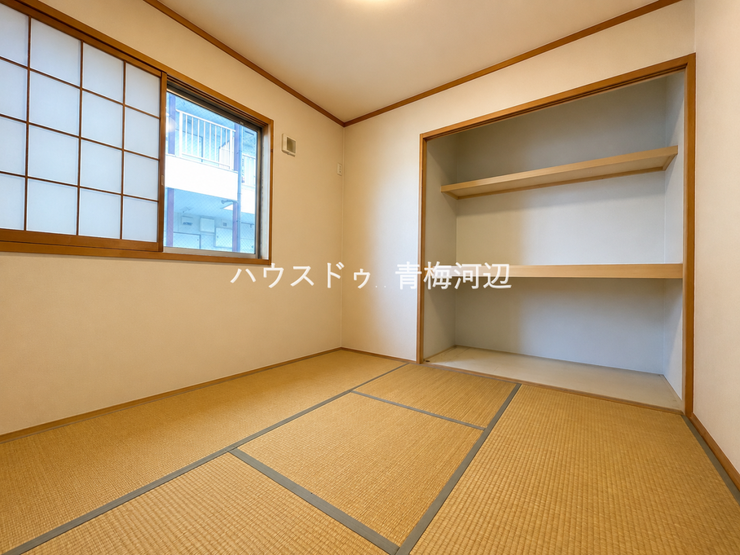 4.5帖和室:畳があることでリラックスできますね。ゆっくりお茶を飲んだり、来客用のスペースとしても活用できます。※一部CG家具消し加工処理をしています。