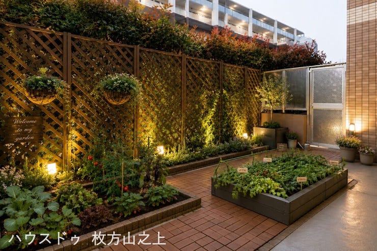 専用庭ではガーデニングや家庭菜園など、多彩な楽しみ方が可能です。四季の移ろいを身近に感じながら、戸建て感覚のゆとりある暮らしをお楽しみいただけます。※家具・植栽はイメージです。