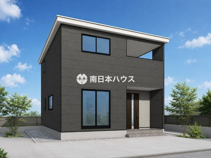 【外観】
掲載の外観パースは、図面を基に作成した完成予想図です。実際の建物とは、色味・質感・形状・外構・植栽・周辺環境などが異なる場合があります。あらかじめご了承ください。