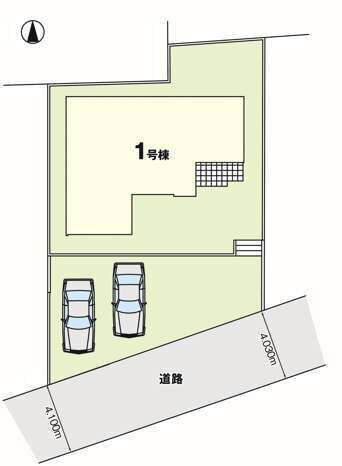 ■□■区画図■□■
カースペースには、普通車2台駐車可能です!