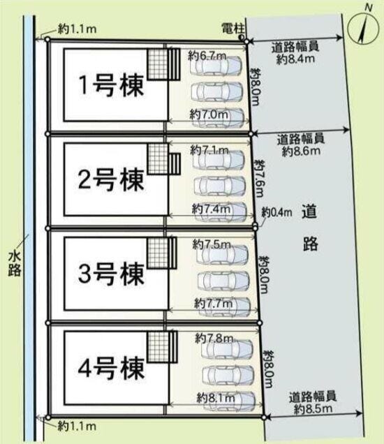 【3号棟】駐車スペースは3台分を予定しております!