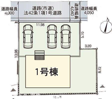 ご家族分だけでなく、来客時にも便利な並列3台分の駐車スペースを確保。無駄のない区画設計で、プライベート空間もしっかり守られています。