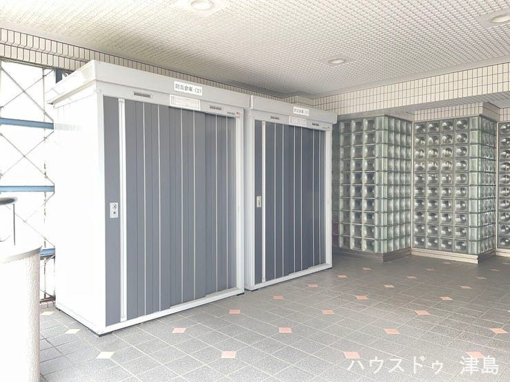 防災倉庫が完備。災害の時も安心です。