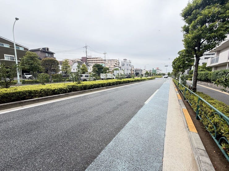 歩道と車道が分離された前面道路で、小さなお子様のいるご家庭にも配慮。