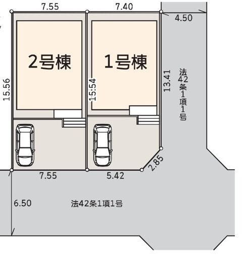 【区画図】
1号棟(112.60㎡)※2号棟販売終了