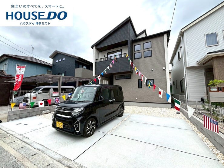 【外観】
【糟屋郡宇美町若草 新築オール電化住宅】◆小さなお子様も安心のオール電化住宅◆2階全居室ウォークインクローゼットで収納力をアップ!