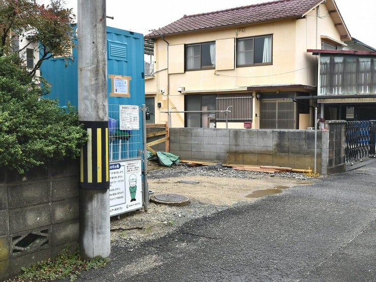 建設地を北東側より撮影 2026.06.25 雨天時