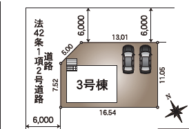 【区画図】カースペース2台