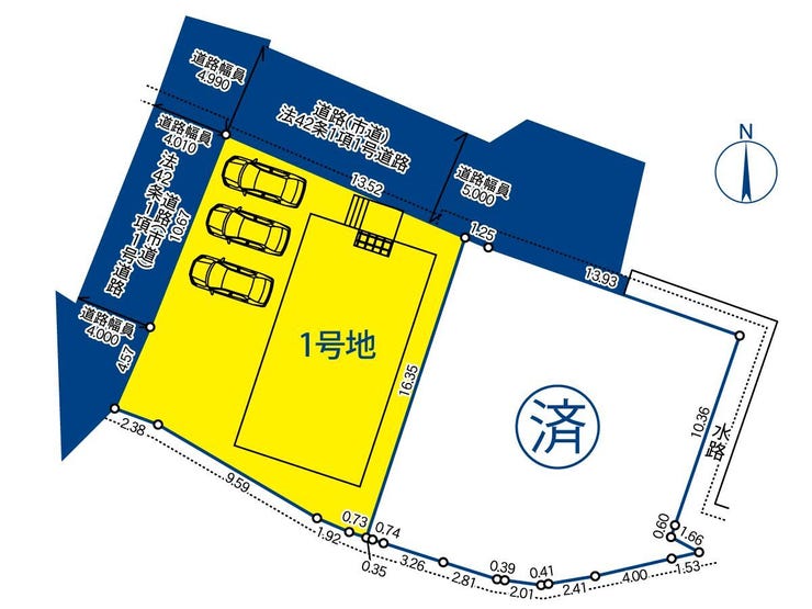 分譲地全体の区画配置図