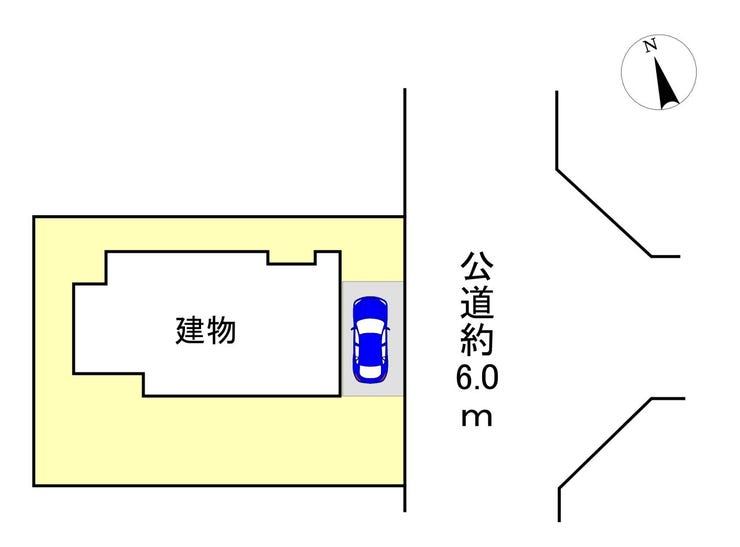 家庭菜園やガーデニング可能な南庭がございます。
現在は天然芝を敷いております♪
物件まで道路は6mあり、アクセスのしやすい立地です!