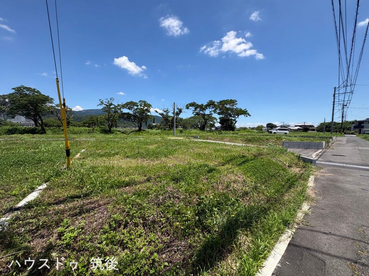 【土地面積55.67坪】道路からのアプローチもしやすく、平坦でスッキリとした整形地です。建築条件はありませんので、お好きなハウスメーカーで自由にプラン設計可能です。