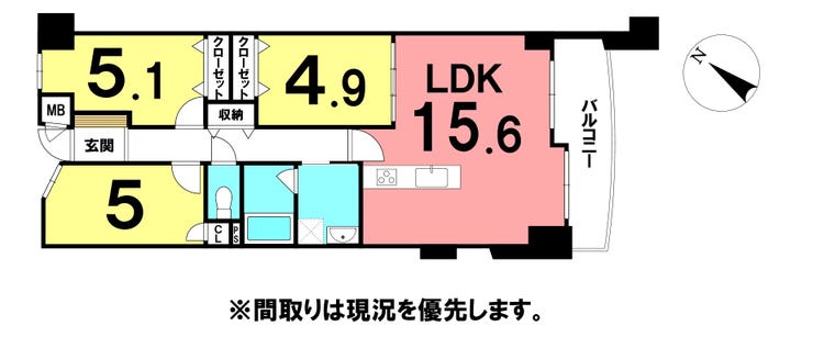 【間取り】
★江陽小学校★