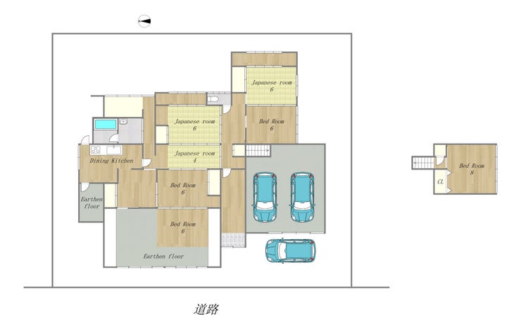 【間取り】
吉備中央町豊野
☆土地面積:299.77㎡☆
☆延床面積:233.22㎡☆