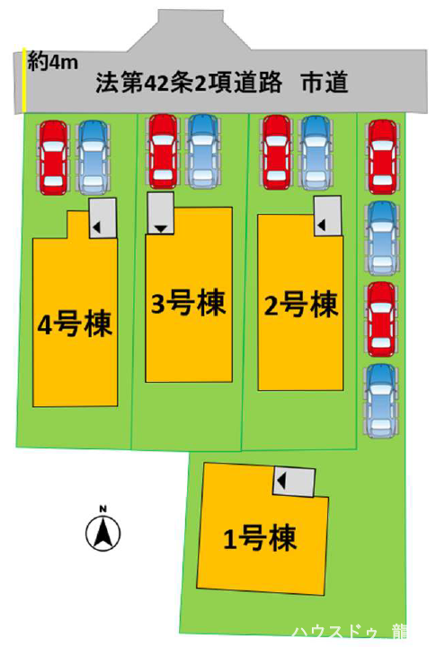 1号棟
土地面積:246.52㎡
建物面積:112.17㎡