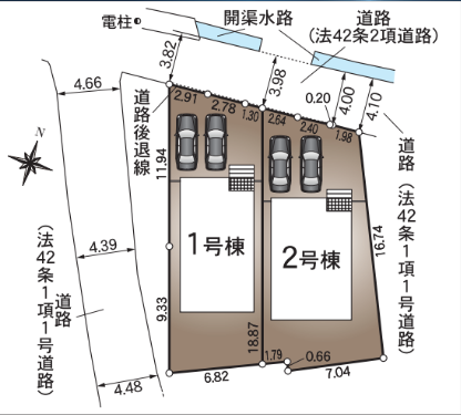 【区画図】駐車スペース2台