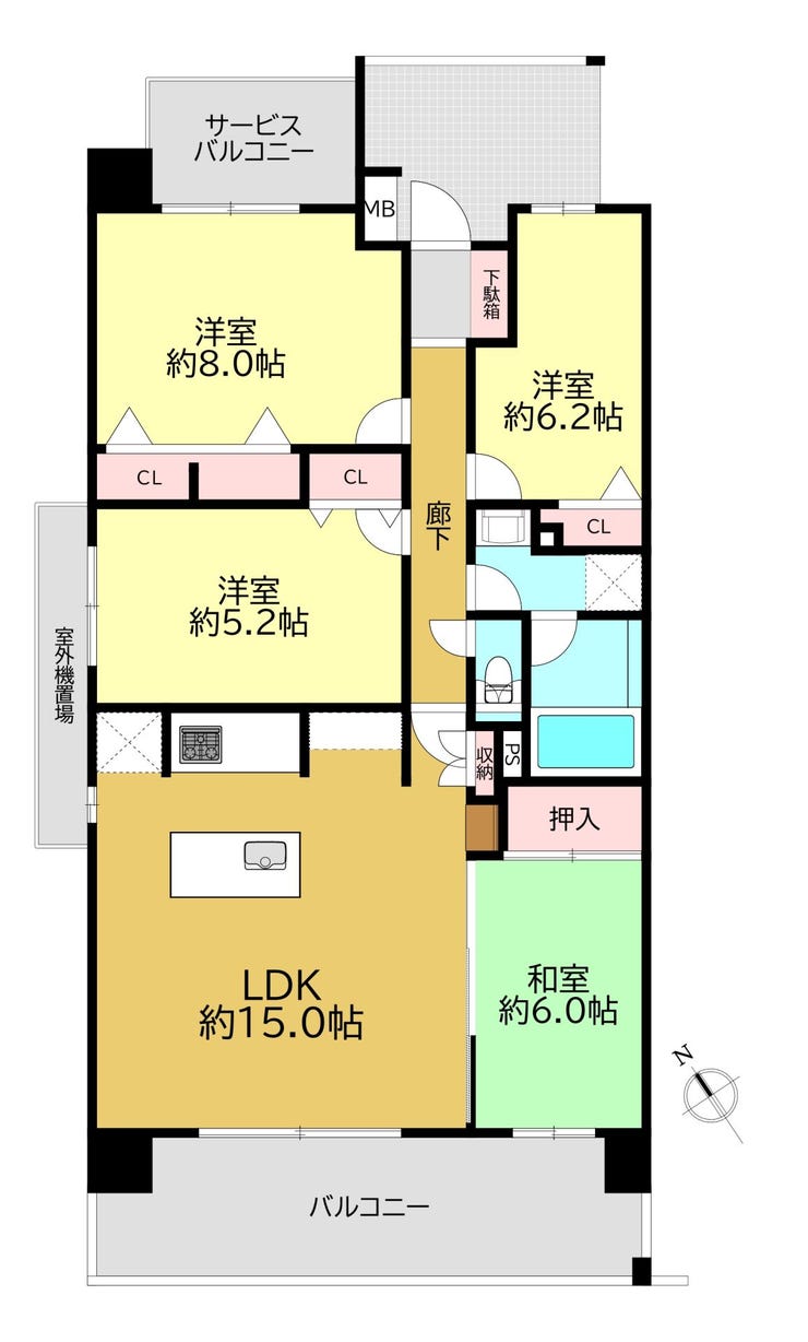 【間取り】
4LDK(86.06㎡)