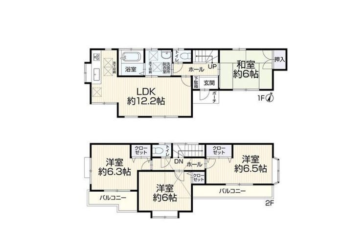 【間取り】
【Floor Plan】
4LDK+カースペース1台
※図面と完成時に相違がある場合は現況優先とします。