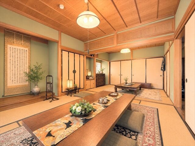 ※画像はイメージです。実際の写真に家具や調度品をCG合成したものです。家具等は販売に含まれておりません。
足を伸ばしてくつろげる和室。