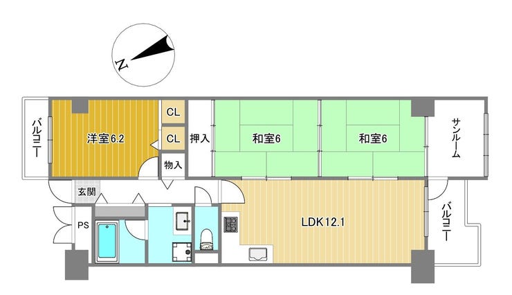 【間取り】
★随時ご見学可能♪住之江区不動産業者のハウスドゥ住之江へ気軽にお申し付け下さい♪