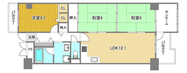 【間取り】
★随時ご見学可能♪住之江区不動産業者のハウスドゥ住之江へ気軽にお申し付け下さい♪