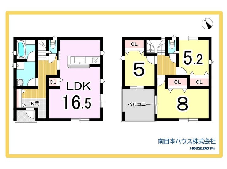 【間取り】
リビング広々16.5帖、全居室収納のあるゆとりの3LDKです。