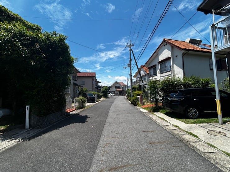 見通しの良い前道道路です