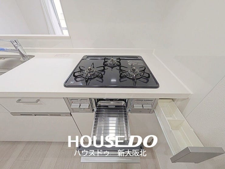 ■お料理しやすい3口コンロ!一度に3品作れるので、毎日のお料理も捗りますね!