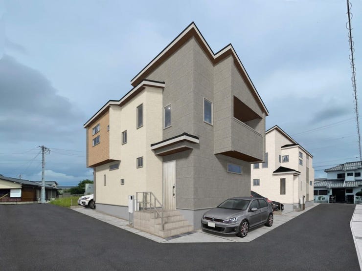 ◇外観パース◇
外観の完成予想イメージとなります。実際の建物と多少異なる可能性がありますので、ご了承ください。
