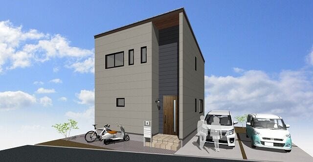 【建物プラン例(外観パース)】
新築プラン例 外観イメージパース
土地:360万円
建物:2200万円
合計:2560万円(土地+建物)