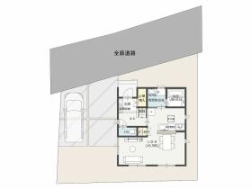 新築プラン例 外構図
(外構工事は含まれません)