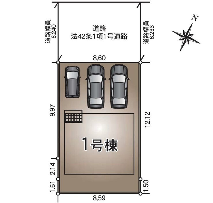 駐車3台可能!(車種によります)