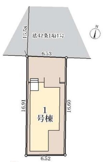 【区画図】
4.86㎡のガレージ部分あり!物置としてもご利用頂けます!